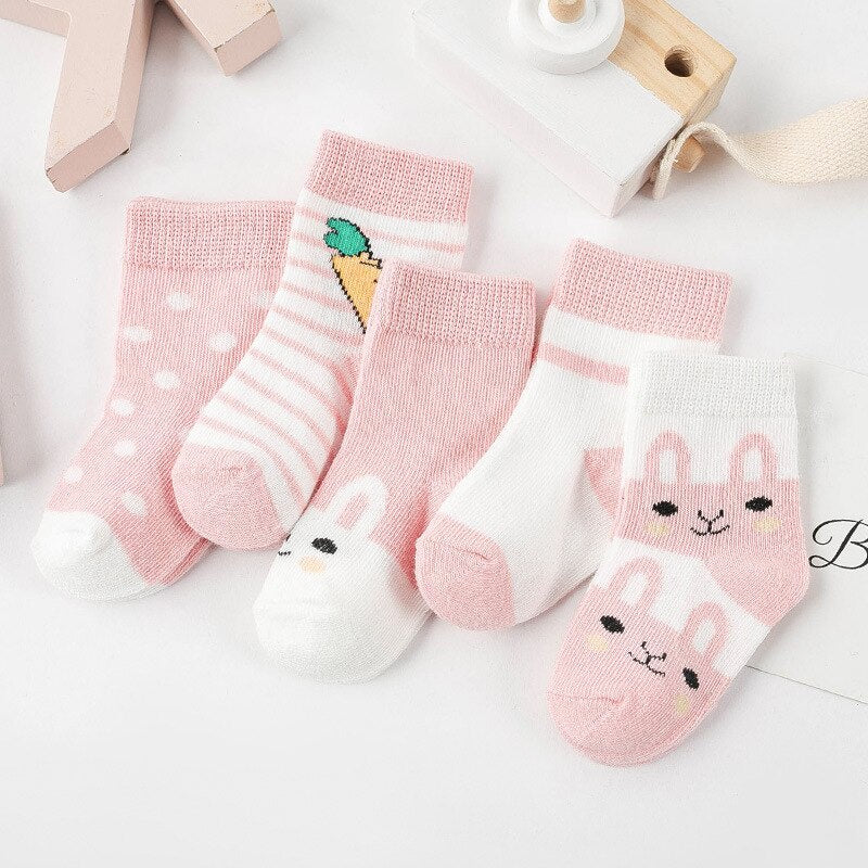 5Pairs Pure Cotton Animal Design socks