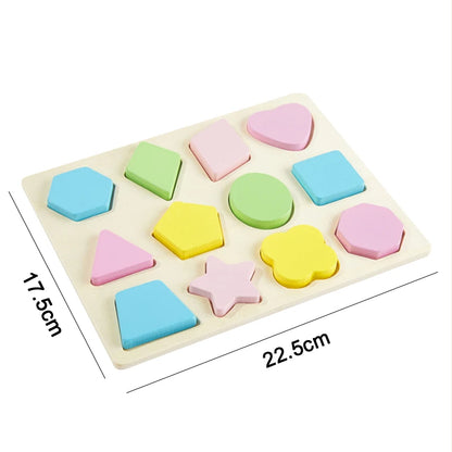 Montessori Baby Toys, 3D Wooden Puzzles for Early Learning, Educational Wooden toys