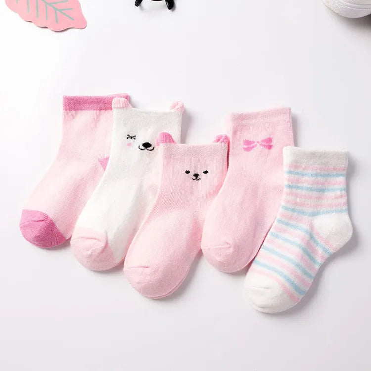 5Pairs Pure Cotton Animal Design socks