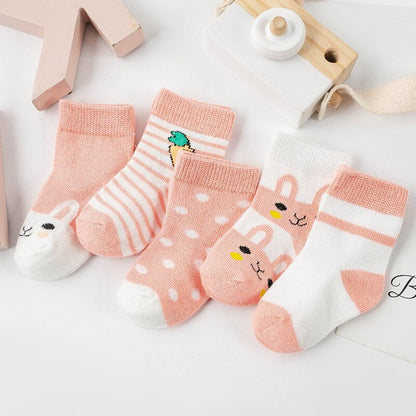 5Pairs Pure Cotton Animal Design socks