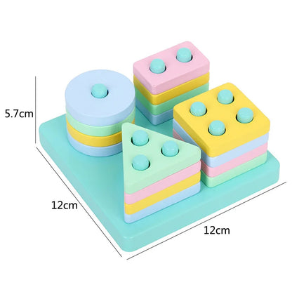 Montessori Baby Toys, 3D Wooden Puzzles for Early Learning, Educational Wooden toys