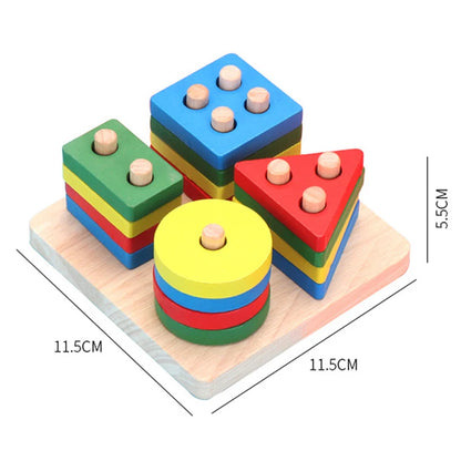 Montessori Baby Toys, 3D Wooden Puzzles for Early Learning, Educational Wooden toys