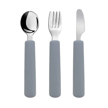 Silicone Handle Baby Tableware Set