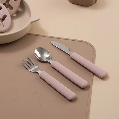 Silicone Handle Baby Tableware Set