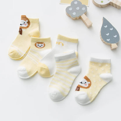 5Pairs/lset  0-2Y Socks Baby Socks