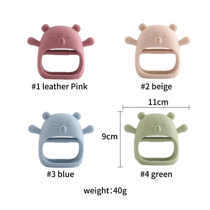 Baby Teether Gloves Cartoon Bear Silicone Dental Care BPA-Free