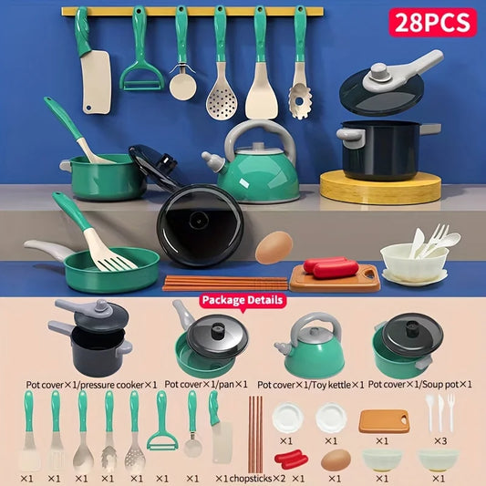 Simulated Kitchen Toy Set for Kids, Pretend Play Toy for Boys and Girls