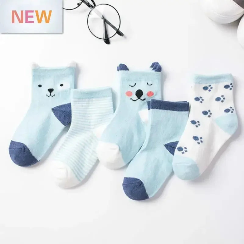 5Pairs Pure Cotton Animal Design socks