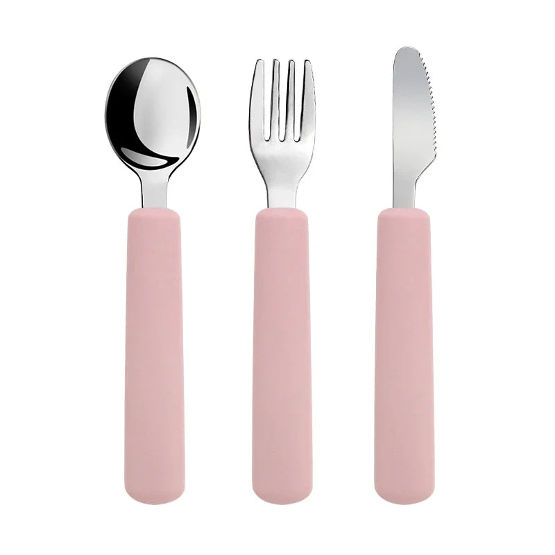 Silicone Handle Baby Tableware Set