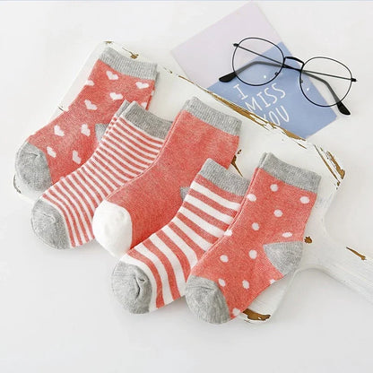 5Pairs Pure Cotton Animal Design socks