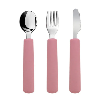 Silicone Handle Baby Tableware Set