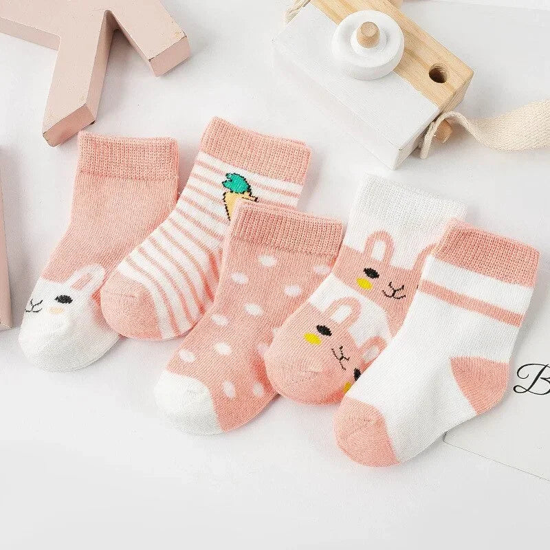 5Pairs Pure Cotton Animal Design socks