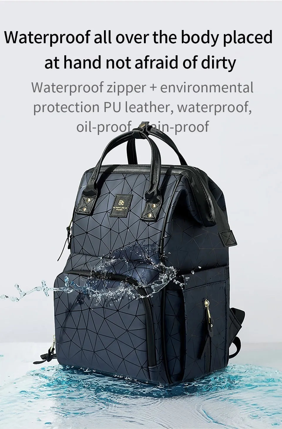 waterproof USB Diaper bag